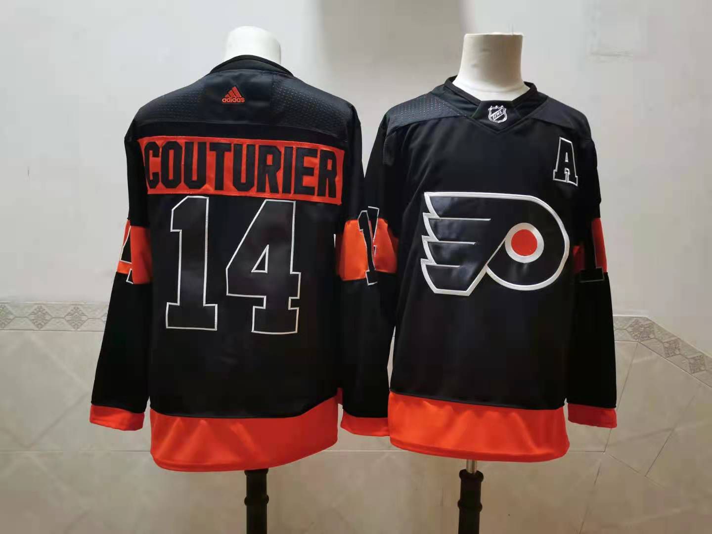 Men Philadelphia Flyers #14 Couturier Black Authentic Stitched 2020 Adidias NHL Jersey->philadelphia flyers->NHL Jersey